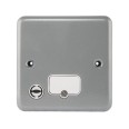 MK K989ALM Metal Clad 13A DP Unswitched Fused Spur with Flex Outlet with Surface Back Box, MK Metalclad Plus Fused Connection Unit