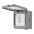 IP66 RCD 13A Spur in a Weatherproof Mounting Box for Outdoors, BG Electrical WP55RCD Fused Connection Unit Latching