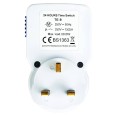 Masterplug TMS24-MP 13(2)A 24 Hours Daily Mechanical Segment Mechanical Timer in White to Control your Plug-in Devices with Manual Override Option