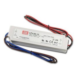 12V DC 60W Constant Voltage LED Driver Non-Dimmable IP67 rated 0-5A Output, Astro Lighting 6008006