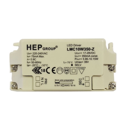 Non-dimmable 6-10W Constant Current LED Driver 350mA for Wiring LED Lights in Series, Astro 6008023