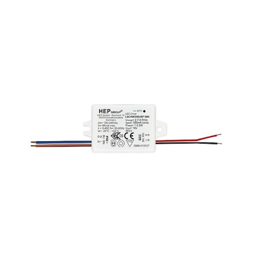 1W-3.3W Constant Current 350mA LED Driver IP20 rated for LED Lights, Astro Lighting 6008090