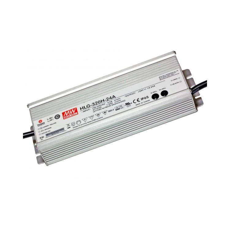 Meanwell Power Supply HLG-320H-24B 320W 24V IP67 13.34A LED Driver