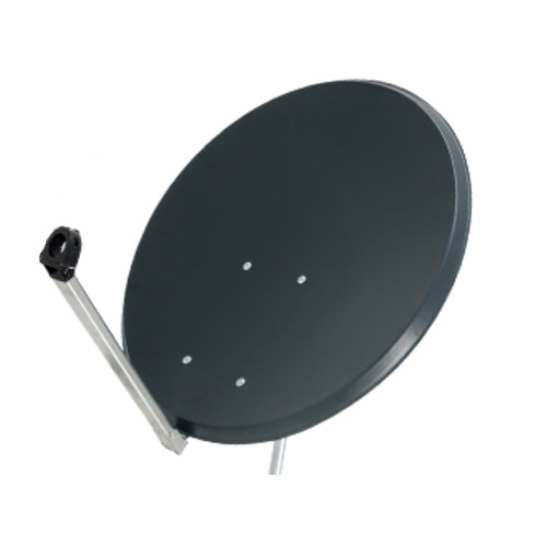 60cm Satellite Dish in Solid Black, 40mm LNB Clamp Size, for Wall/Pole Mounting
