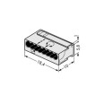 Wago 243-308 Micro Push-Wire 8 Conductor Terminal Block 100V/1.5kV/2-6A for 0.6-0.8mm Lead
