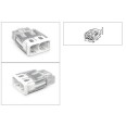 Wago 2 x 4mm Push Wire 31A Connector White with Transparent for Wires max. 4mm2, Wago 2773-402 Compact Splicing Connector