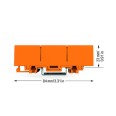 Wago 2773-500 Mounting Carrier in Orange for 2773 Series for DIN-35 Rail Mounting/Screw Mounting 