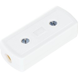 13A 3 Terminal In-line Connector in White for Flexible Cable BG Electrical 458-01