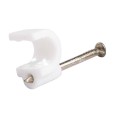 White Nail Cable Clip for Round 5mm cable (pack of 100), Schneider Tower 70CWRC5