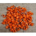 9mm Orange Cable Clips for Cables (pack of 100)