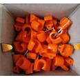 9mm Orange Cable Clips for Cables (pack of 100)