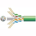 CAT6 U/UTP Green Network Cable 305m, Cat6 oxygen free copper twisted pair data cable