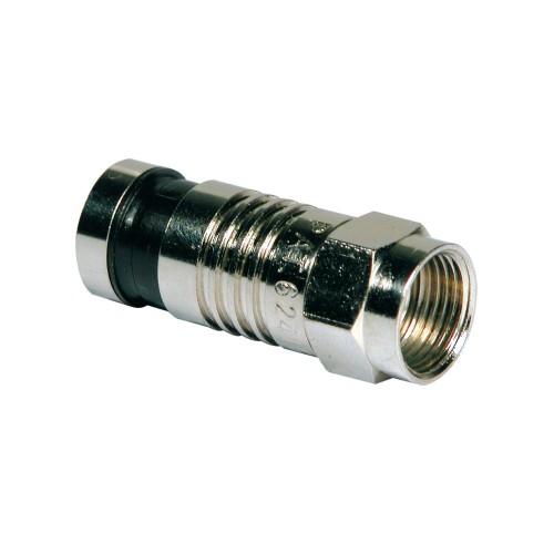 Indoor compression F connector for PF100 (6.55mm) Satellite Cable, F-plug RG6 Crimp on Connector