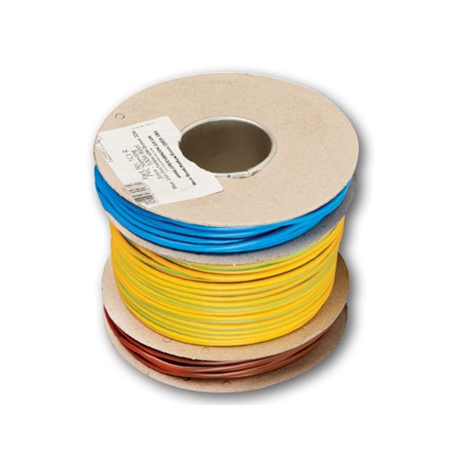 PVC Sleeving Rainbow Pack: Brown-Green/Yellow-Blue 100m Drum (3mm Diameter, 100m reel)
