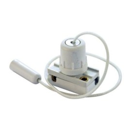 2A 240V Mini Pull Cord Switch in White, 2A Replacement Pull Cord Switch