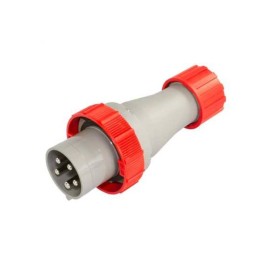 Lewden 63A 5 pin (3P+N+E) 400V Red Plug IP67 rated for General Use, Lewden 710346