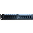 24 Way CAT5e Patch Panel, 24 Port Patch Panel for CAT 5e Data Cable with IDC Terminals 484 x 30 x 46mm