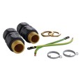 20 SWA M20S ShieldGland Kit with Brass Locknut, E-spring, and Earth Fly Lead IP68 Clamping Range 7-16mm
