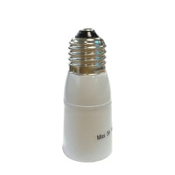 ES to BC Adaptor in White, Fit a BC Lamp into an ES/E27 Lamp Holder