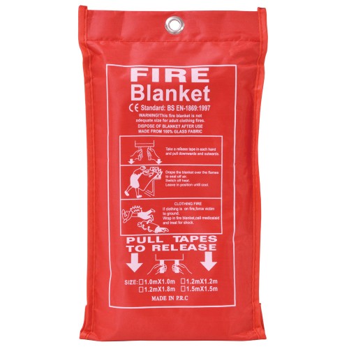 1m Fire Blanket with a Quick Release Design, 1m x 1m large Fire Blanket