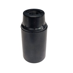 SES Plastic Lampholder Cap with Nut in Black - 1 Piece Black E14 / SES Lampholder