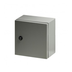 Epoxy Coated Steel Enclosure 300x300x150mm with 1 Lock (IP65 when fully sealed)