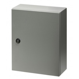 Epoxy Coated Steel Enclosure 400x300x150mm with 1 Lock (IP65 when fully sealed)