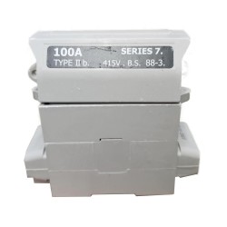 Henley 54132-04 100A Single Pole Fuse Carrier and Base (less Fuse) Grey Series 7 House Service Cutout