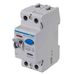 Hager CD285U 100A 2 Pole 30mA Type A RCD, DIN Rail Mounted Hager RCD 2P