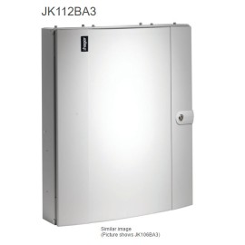 Hager JK112BA3 Invicta 125A 12 Way TPN Distribution Board Plain Door Amendment 3 Type B