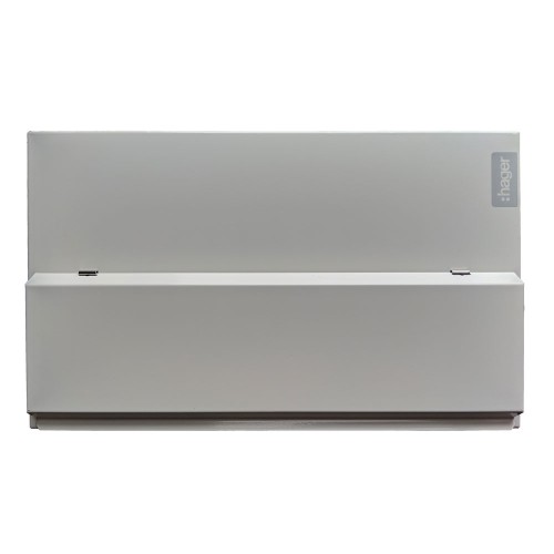Hager VML910PD 10 Way High Integrity Configurable Consumer Unit 100A Switch 2 x 100A 30mA RCCB Type A SPD with Surge Protection including 8 FREE MCBs, Hager Fuseboard 18th Edition