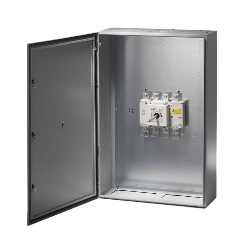 250A Enclosed TPN 3 Pole + Switch Neutral Load Break Switch IP65 in Steel Enclosure