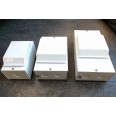 2 Module Metal Enclosure IP20 rated 145 x 80 x 62mm with Lid for Circuit Protection