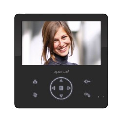 Aperta 7 inch Colour Video Door Entry Monitor with Recording Facility in Black, ESP Aperta APMONBG