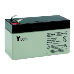 1.2Ah 12V Rechargeable Sealed Battery with Quick Connect, Valve Regulated Lead Acid Battery