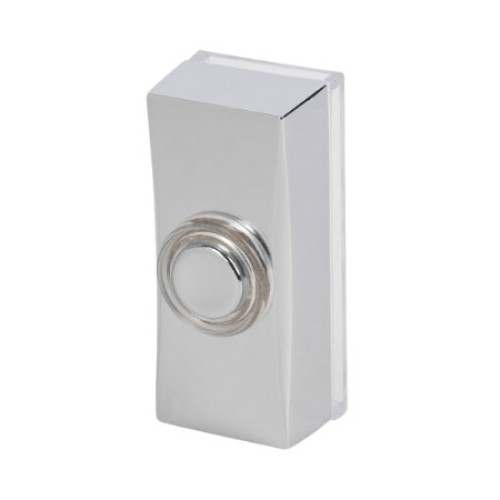 Wired Bell Push in Chrome, Traditional Surface Mounted Bellpush