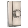 Byron 7960 Traditional Bell Push in Brushed Nickel, 1A Wired Bell Push Surface Mounted