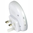 White Wireless Plug-in Doorbell with LED Light Alert Chime, IP44 Stylish Door Bell Set up to 150m range