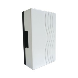 White Door Chime with Built-in Transformer, Modern Design Chime for Install up to 15m range