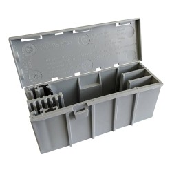 Wagobox 221-4 Single Junction Box in Grey for 221 and 2773 Series 39mmx44mmx108mm, WAGO 207-3301