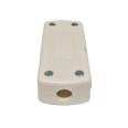 13A 3 Terminal Cable Connector in White, Flex Connector 13A 3 Pin in White