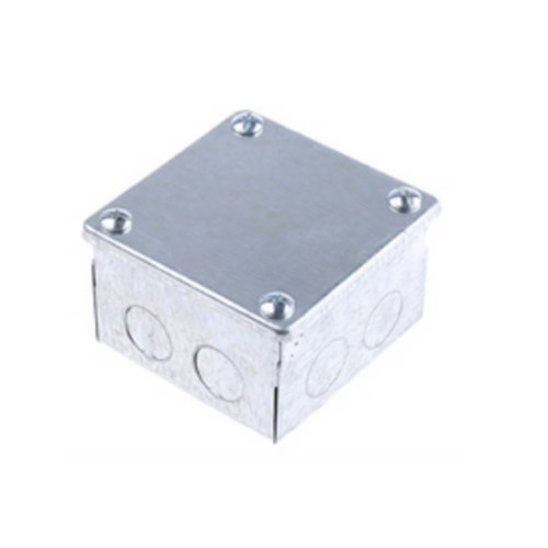 Adaptable Box 75mm x 75mm x 50mm Steel Galvanised with 10 Knockouts