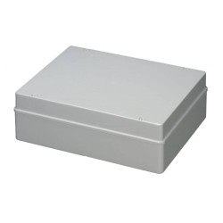 IP56 Moulded Grey Enclosure 380mm x 300mm x 120mm with Smooth Walls and Grey Screw
