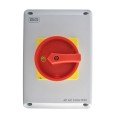 100A Rotary Isolator 4 Pole AC rated at IP65 with Padlock-able Handle, Insulated Rotary Switch Disc