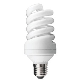25W ES-E27 Compact Fluorescent T3 Spiral Lamp in Warm White 2700K 1600lm