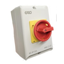 32A IP65 Safety Isolator Switch 4 Pole (3P+N) in White for AC Applications