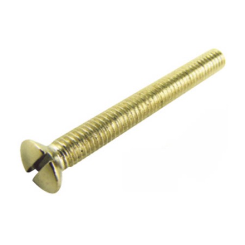 3.5mm x 50mm Brass Machine Screw Slotted Head, Brass Plated Screw for Switches and Sockets
