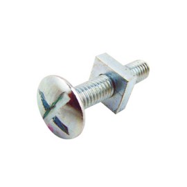 M6 x 20mm Roofing Bolt with Square Nut Zinc Plated BZP, Roofing Nuts and Bolts