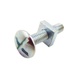 M6 x 25mm Roofing Bolt with Square Nut Zinc Plated BZP, Roofing Nuts and Bolts