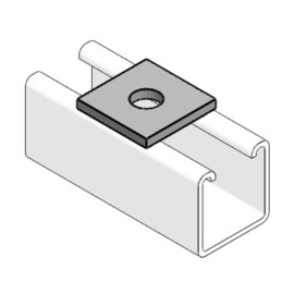 M8 40mm x 40mm Square Plate Steel Washer MP1/8 ideal for Channel Support 